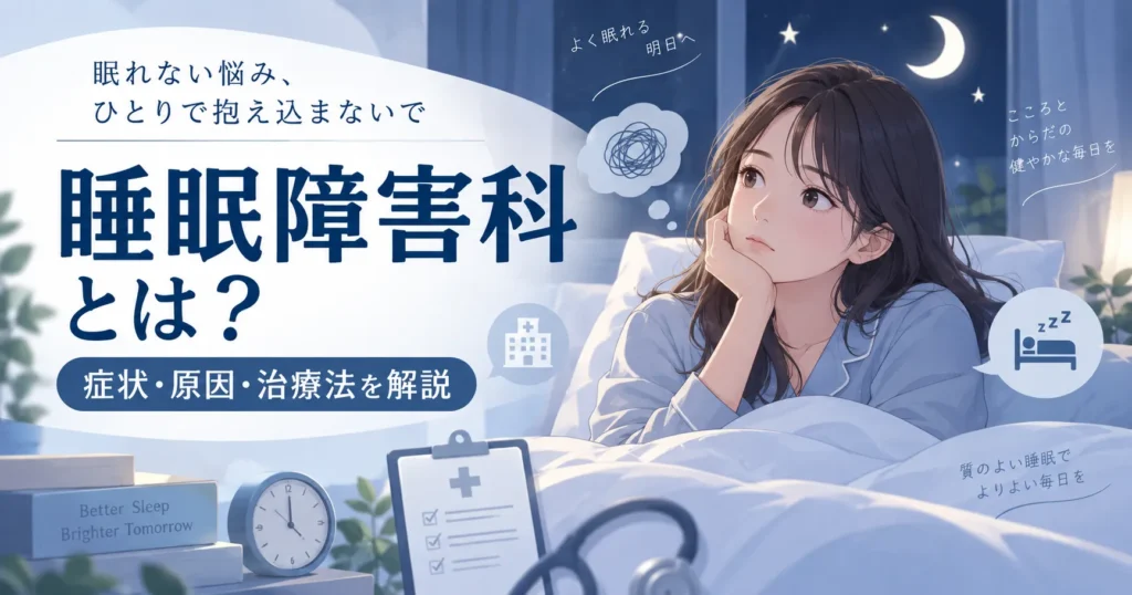 睡眠障害科とは？何科を受診する？症状・原因・治療法を解説